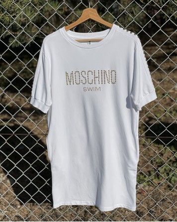 Šaty dámské Moschino bílé s druky